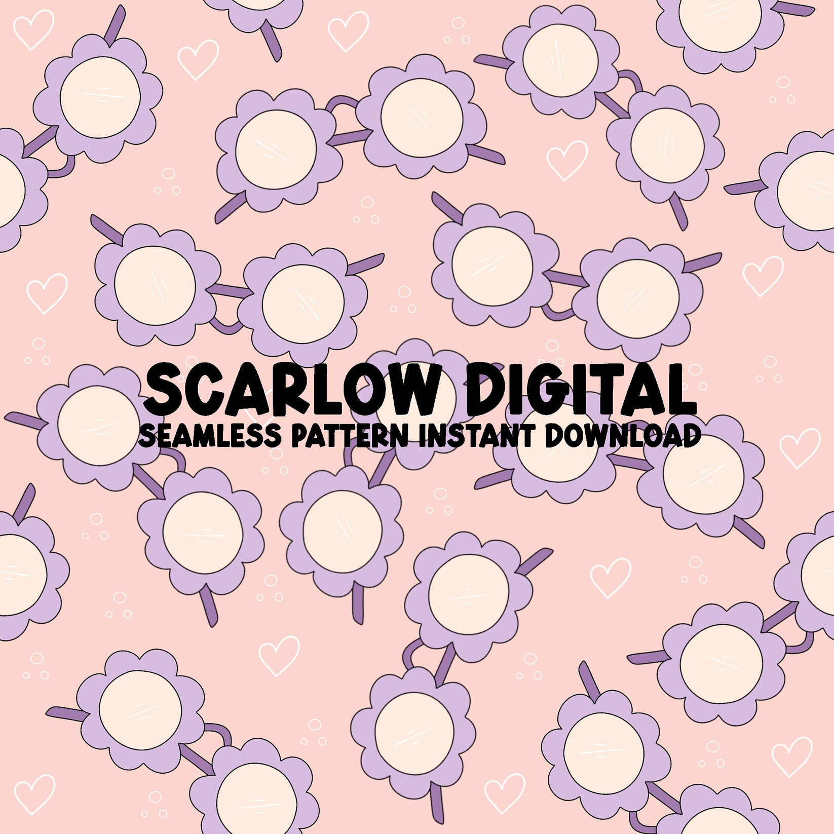 Boho Summer Sunglasses Seamless Pattern Digital Design Download, boho