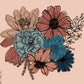 Floral Bouquet PNG sublimation design download, watercolor floral png, watercolor png, elegant png, little girl png, png for women, flowers
