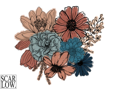Floral Bouquet PNG sublimation design download, watercolor floral png, watercolor png, elegant png, little girl png, png for women, flowers