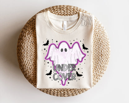 Under Cover Halloween Ghost PNG sublimation design download, Halloween png, spooky png, ghost png, halloween girl png, halloween sublimation