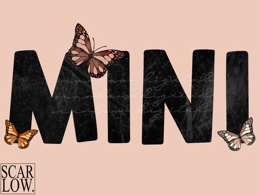 Mini Butterfly PNG sublimation design download, little girl butterfly png, mama mini sublimation designs, png for mama, mama png, mini png