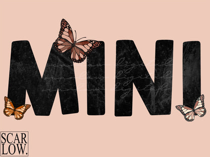 Mini Butterfly PNG sublimation design download, little girl butterfly png, mama mini sublimation designs, png for mama, mama png, mini png