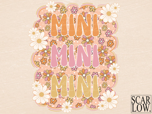 Mini PNG - Girl Sublimation Design, little girl png, retro girl Png, floral girl png, vintage girl png, summer girl png, girl sublimation