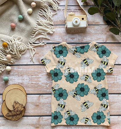 Honey Bee Seamless Pattern Sublimation Design Download, Bee seamless file, summer vibes seamless, summer seamless sublimation pattern