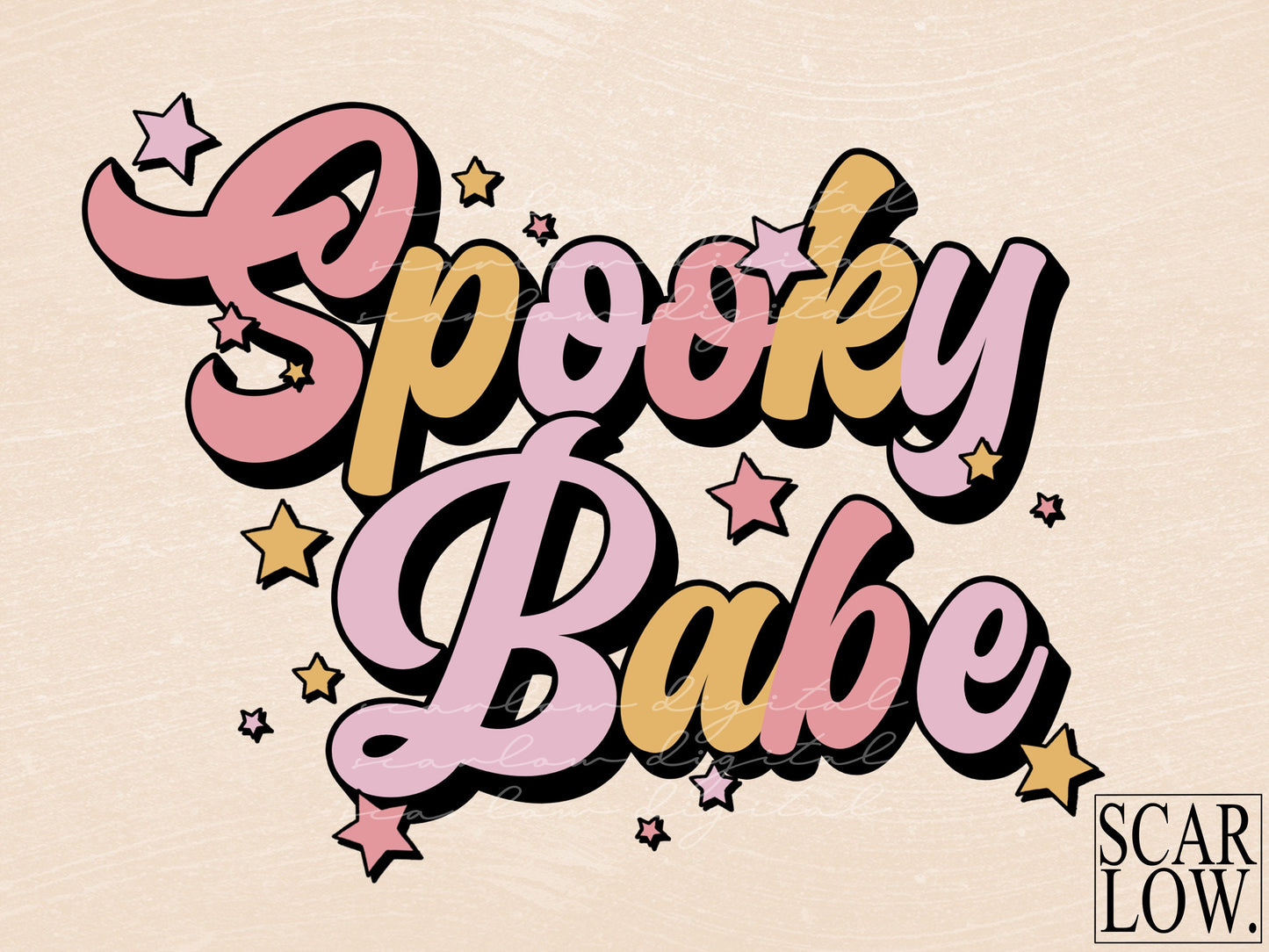 Spooky Babe PNG-Halloween Sublimation Designs-Spooky png, Halloween png, retro Halloween sublimation, boho spooky season png, spooky designs