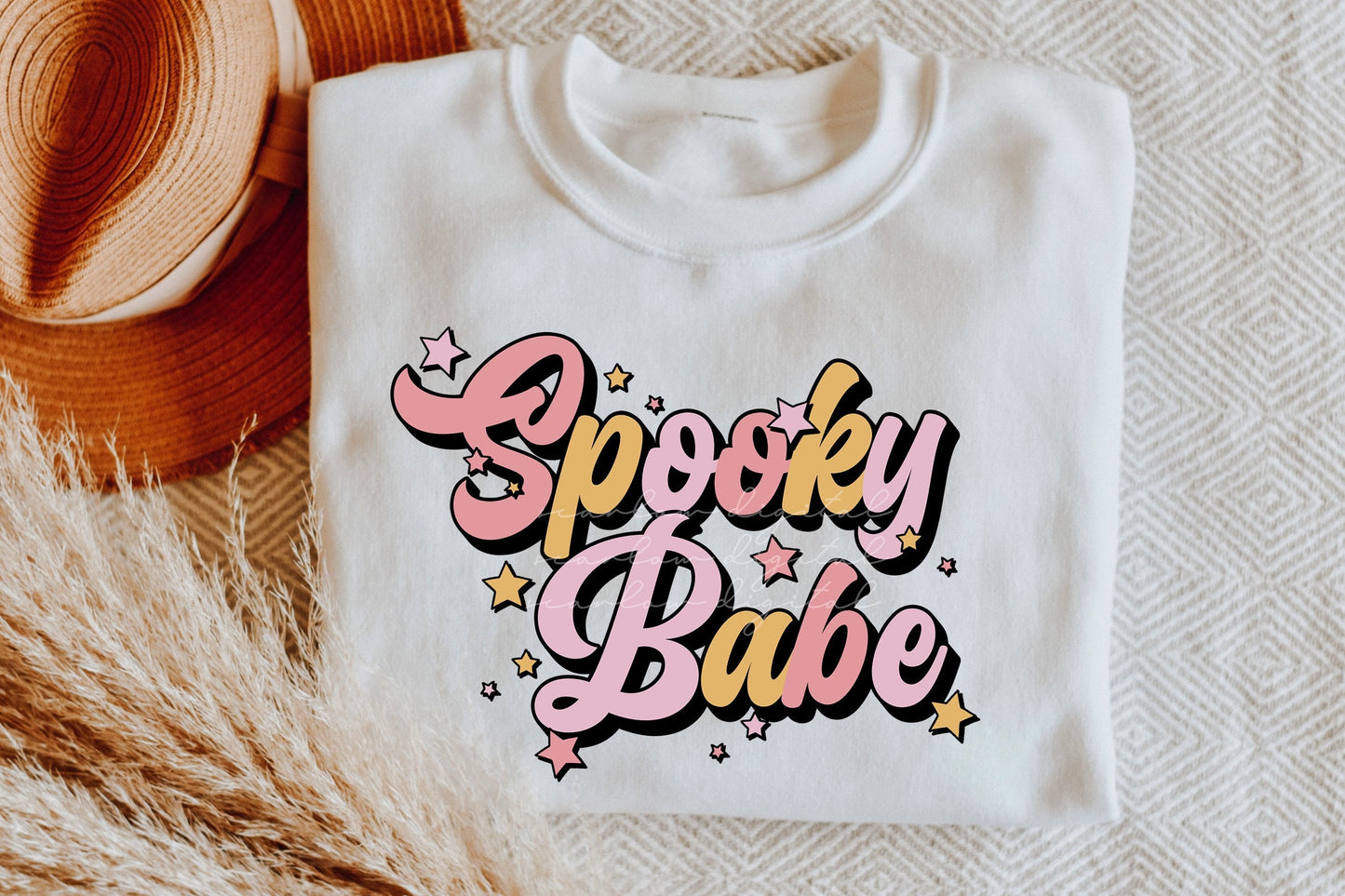 Spooky Babe PNG-Halloween Sublimation Designs-Spooky png, Halloween png, retro Halloween sublimation, boho spooky season png, spooky designs