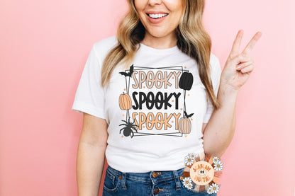 Spooky Halloween PNG Sublimation Design Download, Halloween png, spooky season png, Halloween sublimation, retro Halloween png, spider png