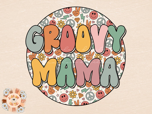 Groovy Mama Hippie PNG-Sublimation Instant Digital Design Download, hippie sublimation, retro sublimation, groovy sublimation, mama png