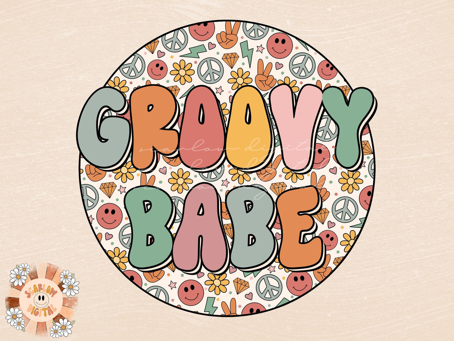 Groovy Babe Hippie PNG-Sublimation Instant Digital Design Download-Hippie sublimation, retro png designs, groovy sublimation, vintage png