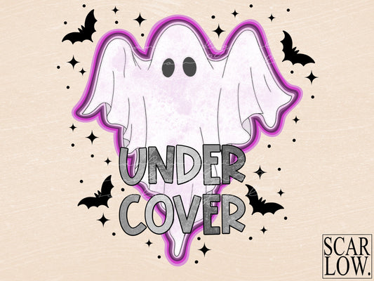 Under Cover Halloween Ghost PNG sublimation design download, Halloween png, spooky png, ghost png, halloween girl png, halloween sublimation