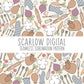 Seamless Cooking Pattern-Thanksgiving Sublimation Design Download-Kitchen utensils seamless, boho seamless, vintage sublimation, kitchen png