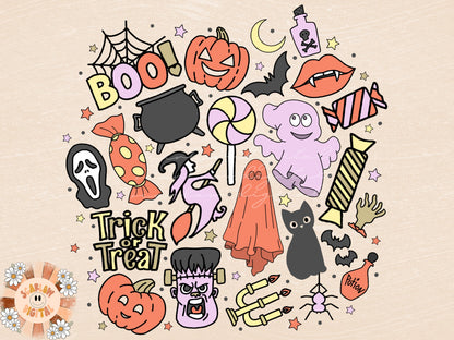 Spooky Halloween PNG-Sublimation Design Download-witchcraft png, Halloween png, spooky season png, witch png, ghost png, potions png designs