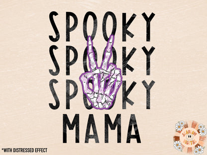 Spooky Mama PNG-Halloween Sublimation Design-Halloween mama png, mama sublimation, spooky season png, punk rock Halloween png designs