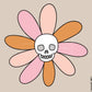 Halloween Skull Flower PNG sublimation design download, preppy halloween png, skull png, halloween png, boho halloween png, spooky png