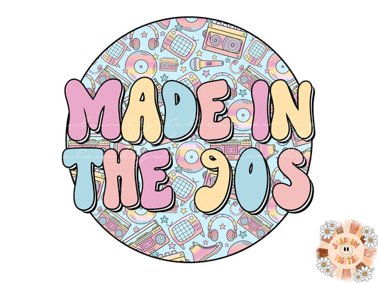 Made In The 90s PNG-Retro Sublimation Design Download-Y2K png design, retro sublimation, vintage png, throwback png, 90s png designs