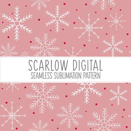 Seamless Winter Pattern Sublimation Design Download-Snowflake seamless, snow sublimation, christmas seamless, christmas sublimation designs