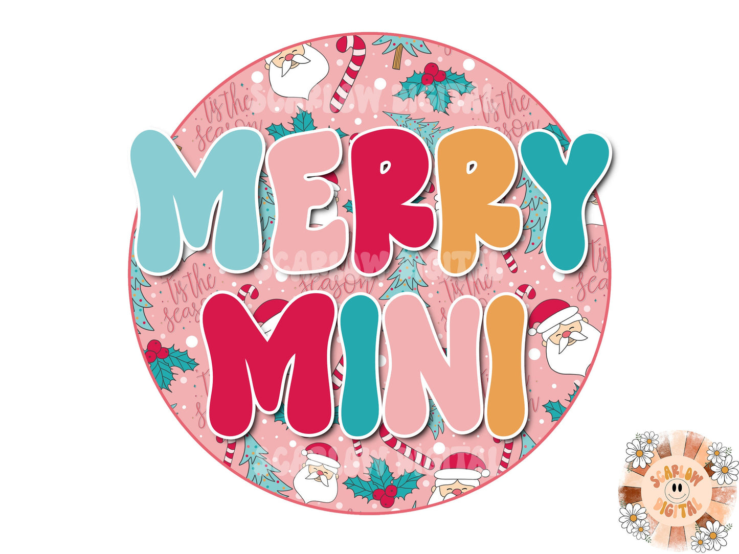 Merry Mini PNG-Christmas Sublimation Design Download- christmas mommy and me png, mama sublimation, santa claus png, jolly mini png design