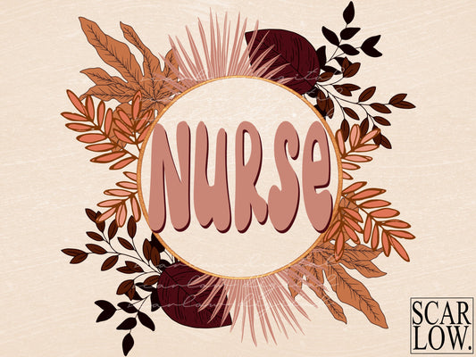 Fall Nurse PNG-Sublimation Design Download-Nurse sublimation, fall sublimation, healthcare worker png, RN sublimation, vintage nurse png