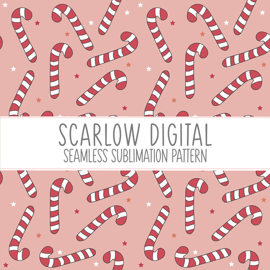Seamless Candy Cane Pattern-Christmas Sublimation Design Download- Santa Claus seamless, christmas seamless pattern, Santa sublimation