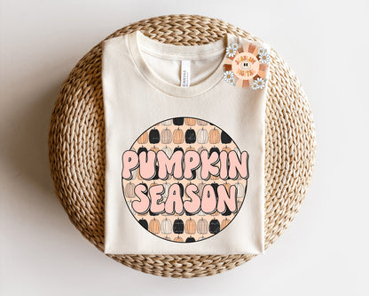 Pumpkin Season Fall PNG Sublimation Design Download, Fall sublimation, pumpkin png design, retro fall png, preppy fall design, Halloween png