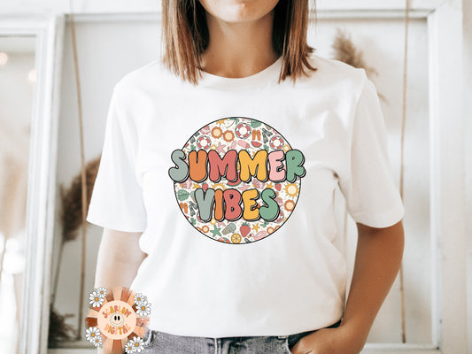 Summer Vibes PNG-Sublimation Instant Digital Design Download-Beach sublimation designs, vacation png, beach png, retro sublimation designs