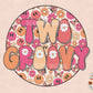 Two Groovy PNG-Hippie Sublimation Digital Design Download-first birthday png, groovy sublimation, boho png, retro sublimation, mini png