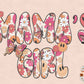 Mama's Girl Flowers PNG - Sublimation Instant Digital Design Download, little girl png, girl sublimation, hippie mama girl png designs