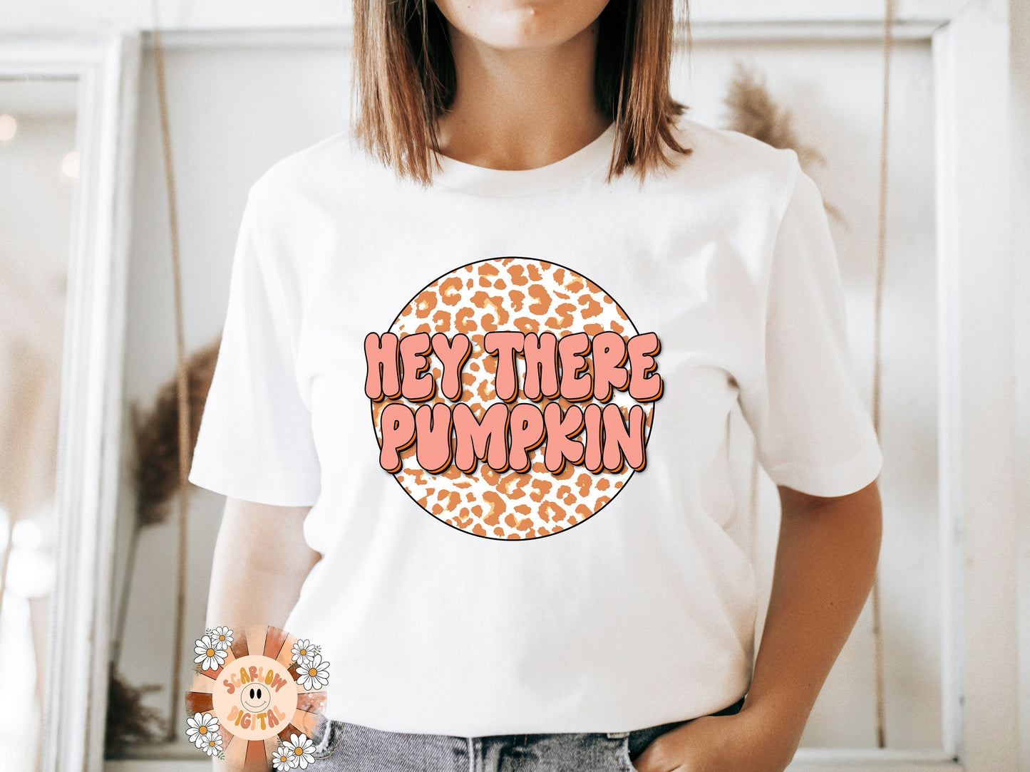 Hey There Pumpkin PNG-Fall Sublimation Design Download-Floral Fall png, Fall sublimation, pumpkin png design, autumn sublimation png designs