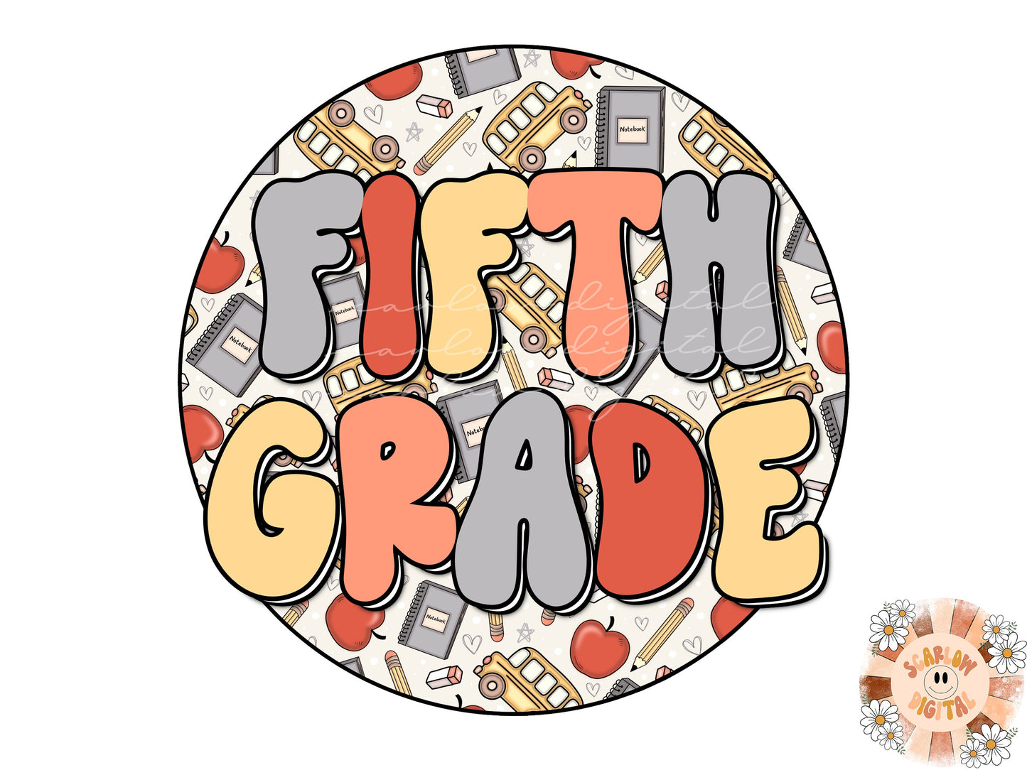 Fifth Grade PNG-Back To School Sublimation Design Download-Elementary school png, fifth grade teacher png, school sublimation, teacher png