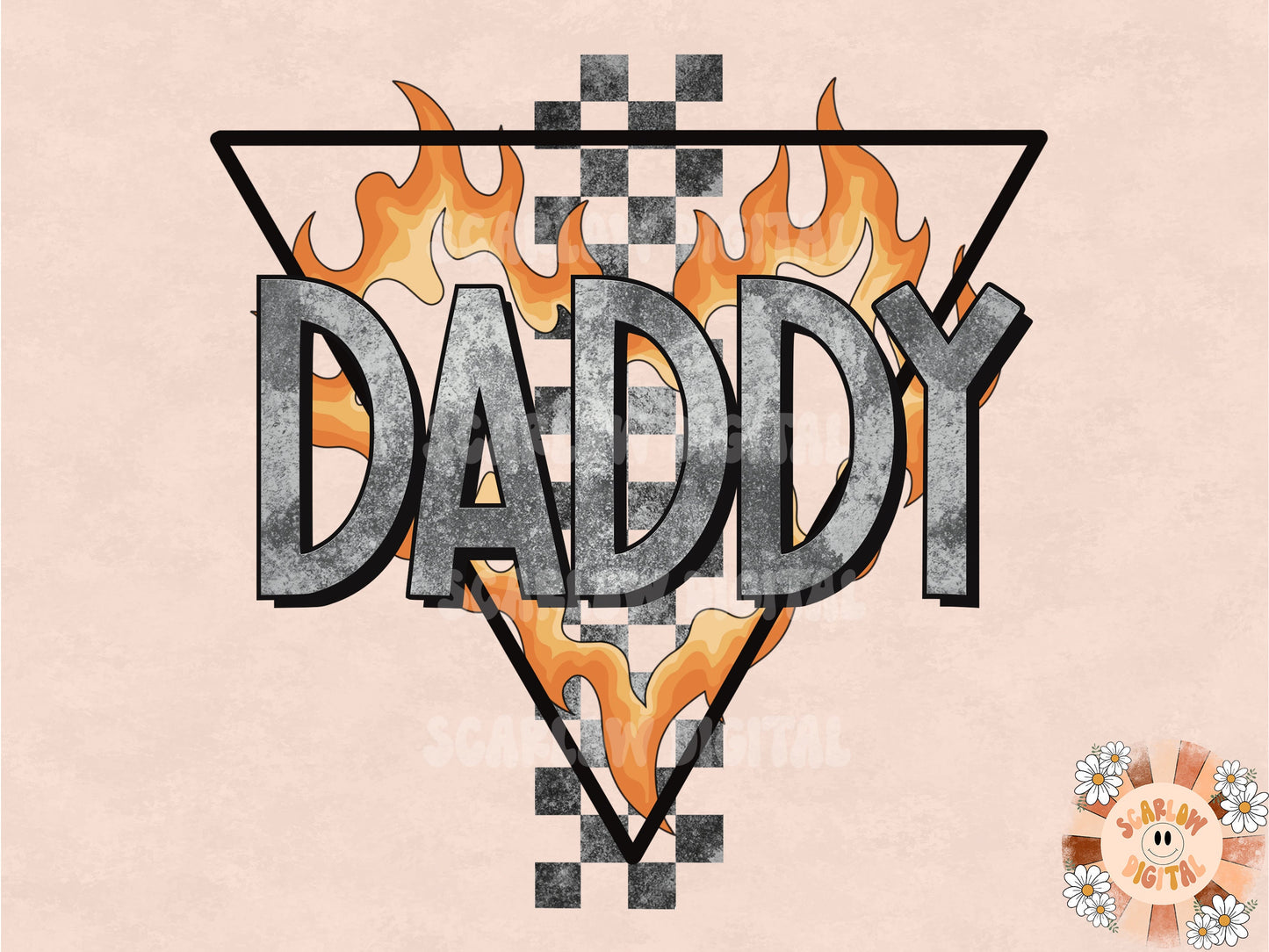 Daddy PNG-Rocker Dad Sublimation Digital Design Download-edgy sublimation, dad png, gothic sublimation, dada png, png for dad, png for men