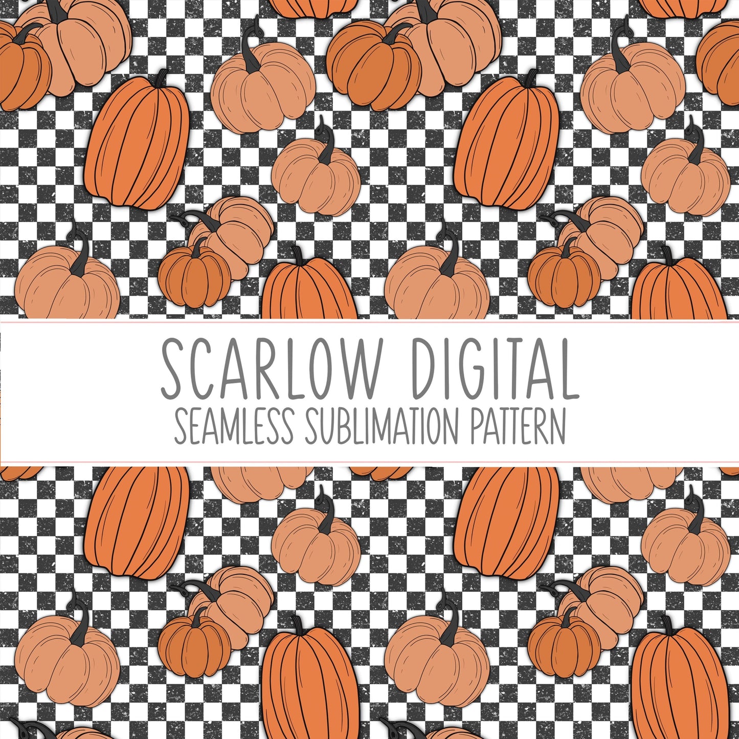 Pumpkin Seamless Pattern-Fall Sublimation Digital Design Download-pumpkin sublimation, fall seamless pattern, autumn sublimation designs