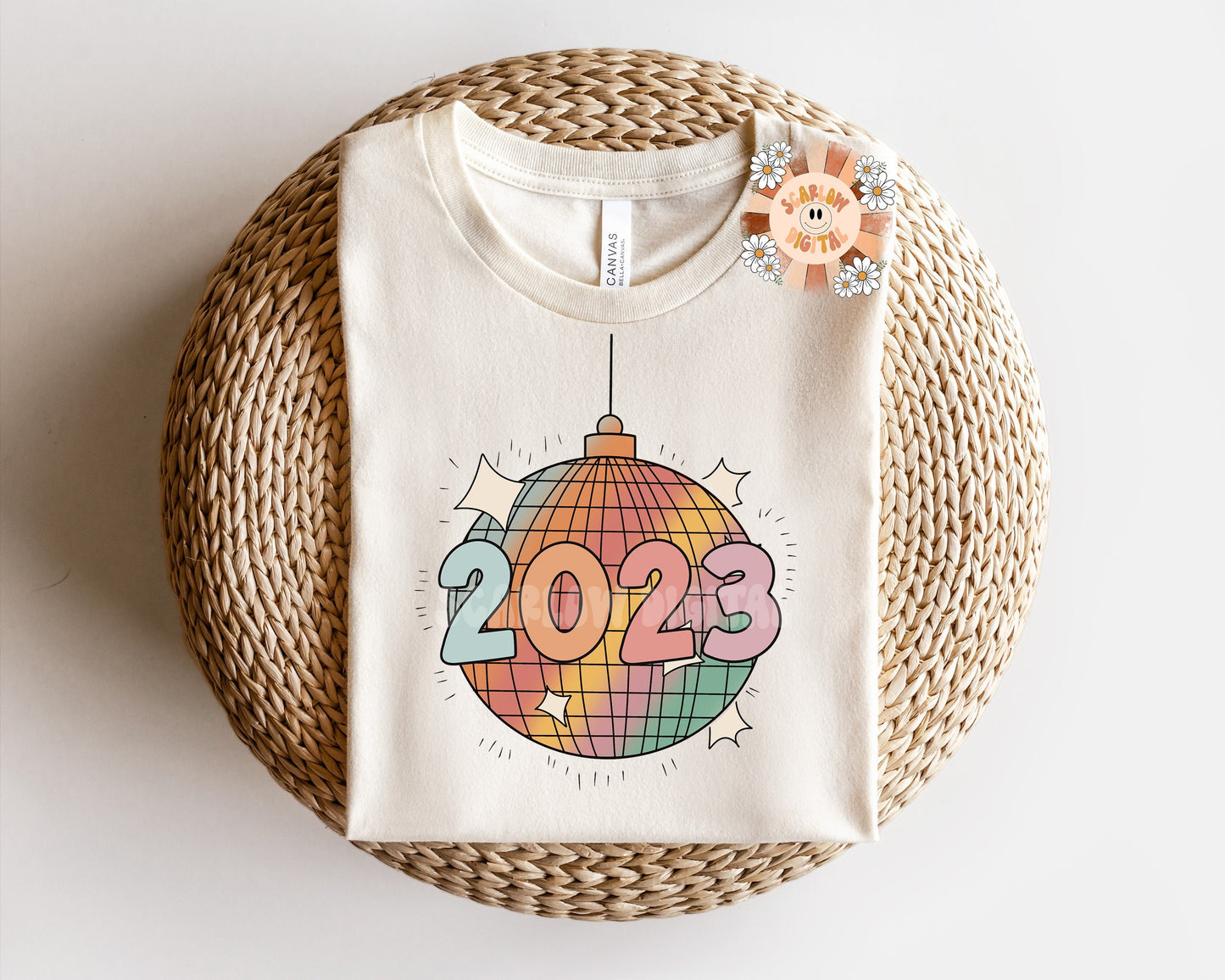 Happy New Year PNG-2023 Sublimation Digital Design Download-new year png, 2023 png, New Year's Eve png, disco ball png, retro png designs