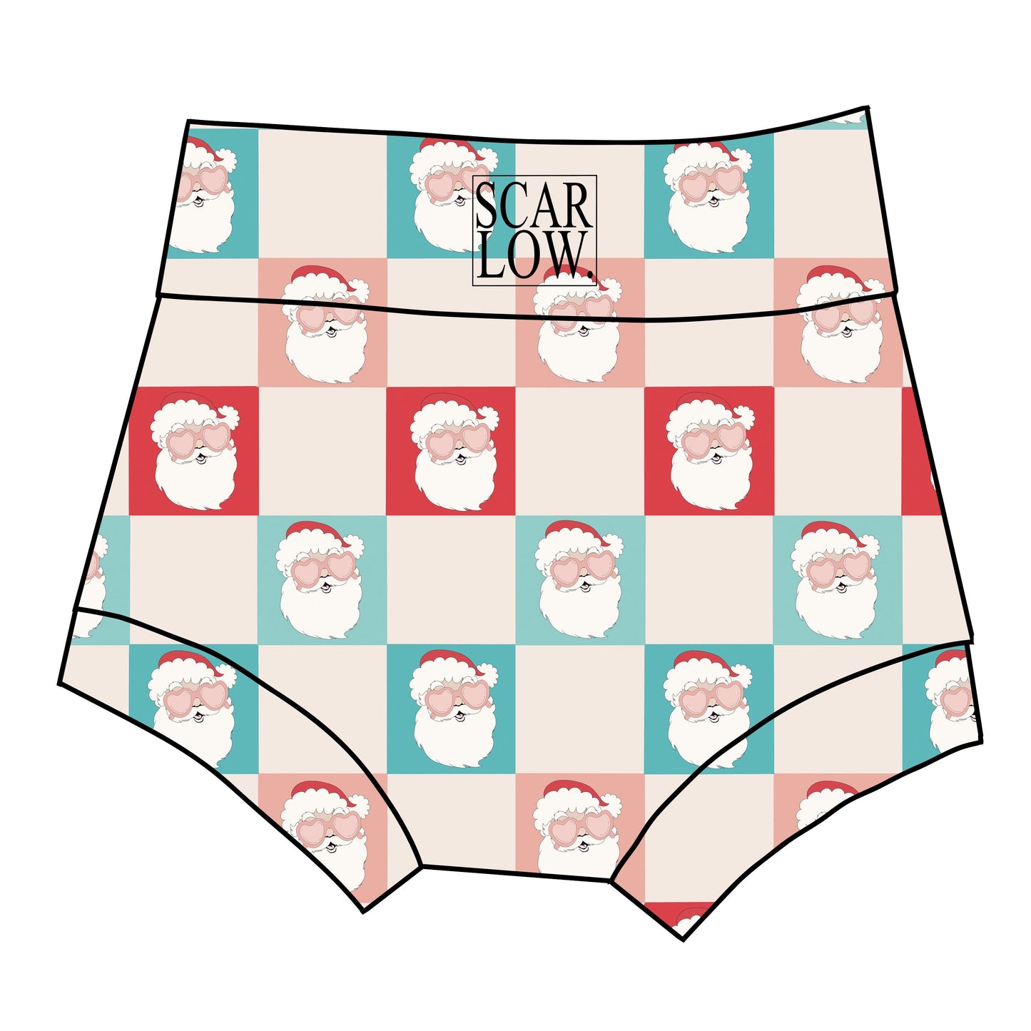 Santa Claus Seamless Pattern-Christmas Sublimation Digital Design Download-Christmas seamless pattern for fabric, Santa sublimation designs