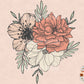 Floral Bouquet PNG sublimation design download, watercolor floral png, watercolor png, elegant png, little girl png, png for women, flowers
