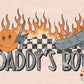 Daddy's Boy PNG-Skateboard Sublimation Digital Design Download-little boy png, boy sublimation, rocker boy png, edgy png, smiling png design