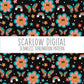Retro Seamless Pattern-Girl Sublimation Digital Design Download-girl seamless pattern, retro sublimation, floral seamless file, boho designs
