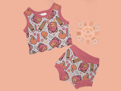 Back to School Seamless Pattern-Girly Sublimation Digital Design Download-back to school sublimation, retro seamless pattern, boho designs