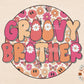 Groovy Brother Hippie PNG-Sublimation Instant Digital Design Download, hippie sublimation, retro png design, groovy sublimation, brother png