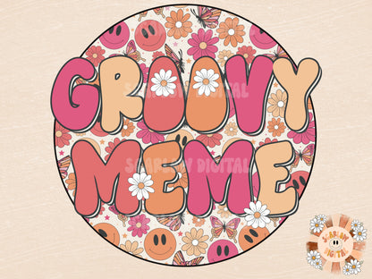 Groovy Meme Hippie PNG-Sublimation Instant Digital Design Download, hippie sublimation, retro png design, groovy sublimation, meme png