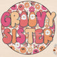 Groovy Sister Hippie PNG-Sublimation Instant Digital Design Download, hippie sublimation, retro png design, groovy sublimation, sister png