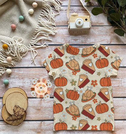 Thanksgiving Seamless Pattern-Fall Sublimation Digital Design Download-Pumpkin pie seamless file, pumpkin sublimation, fall seamless file