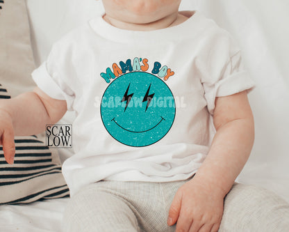 Mamas Boy PNG-Smiling Sublimation Digital Design Download-little boy sublimation, png for boys, retro boy png, smiling png design