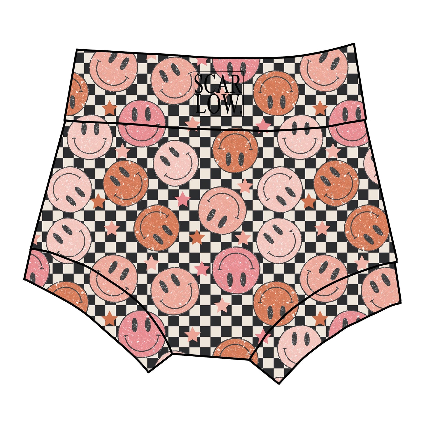 Girly Checker Seamless Pattern-Retro Girl Sublimation Digital Design Download-little girl seamless pattern, smiling sublimation designs