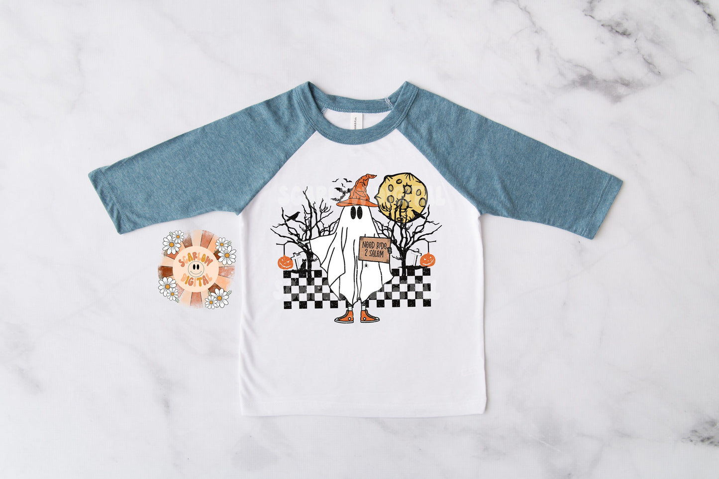 Hitchhiking Ghost PNG-Halloween Sublimation Digital Design Download-spooky season png, funny Halloween png, boho spooky png, fall png design