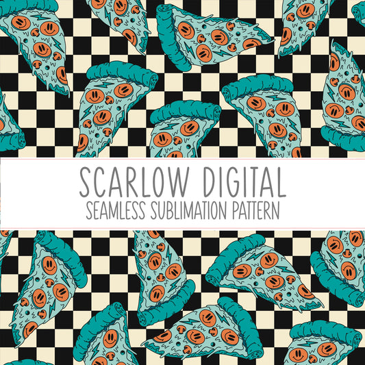 Retro Pizza Seamless Pattern Sublimation Digital Design Download-boy seamless pattern, rocker sublimation, trippy seamless pattern design