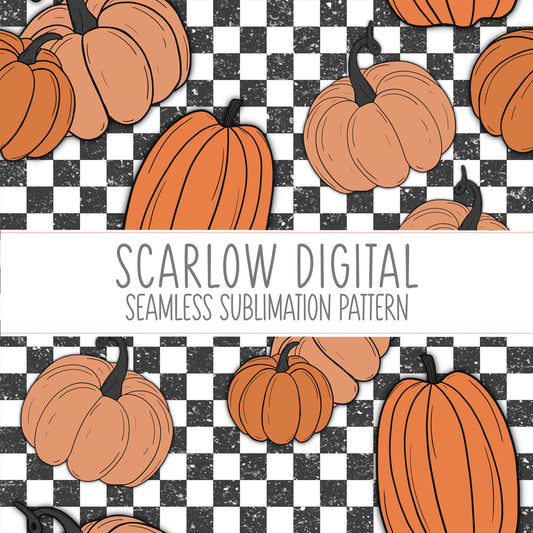 Pumpkin Seamless Pattern-Fall Sublimation Digital Design Download-pumpkin sublimation, fall seamless pattern, autumn sublimation designs