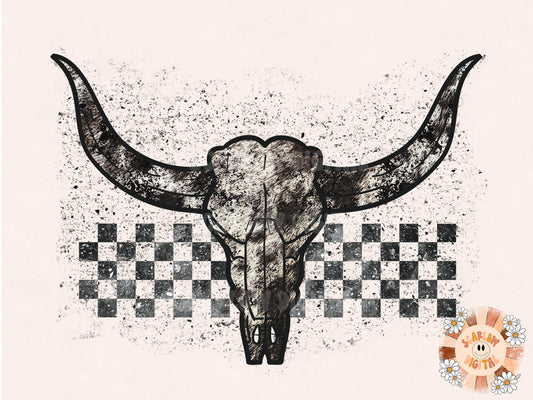 Cow Skull PNG-Western Sublimation Digital Design Download-cowboy sublimation, western png, southwestern png, country sublimation designs