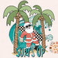 Surfs Up Santa PNG-Christmas Sublimation Digital Design Download-Santa claus png, Christmas png design, beach png, summer sublimation png