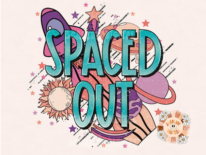 Spaced Out PNG-Outerspace Sublimation Digital Design Download-galaxy png, astronomy png, alien png, spaceship png, planets png, stars png