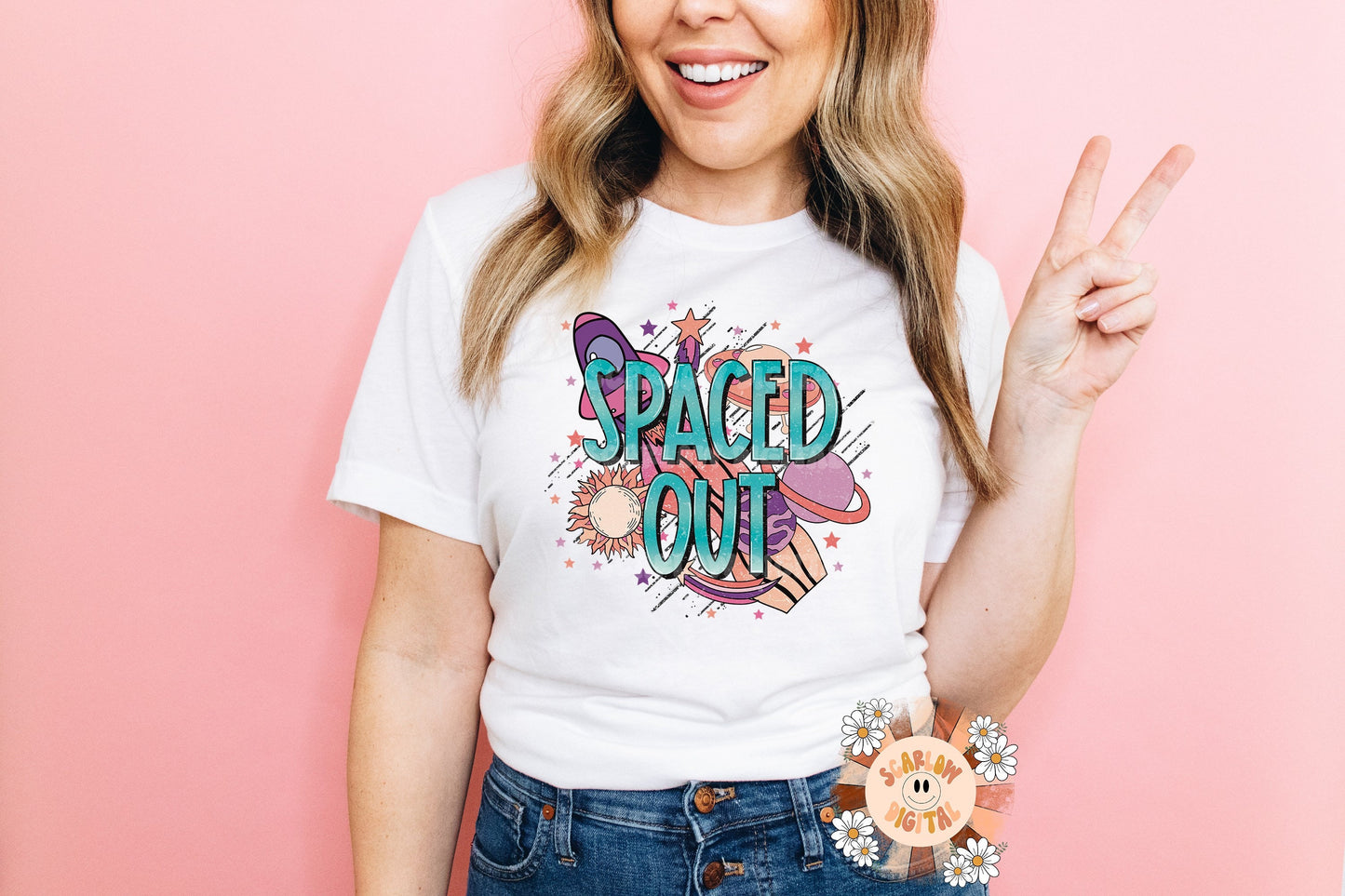 Spaced Out PNG-Outerspace Sublimation Digital Design Download-galaxy png, astronomy png, alien png, spaceship png, planets png, stars png